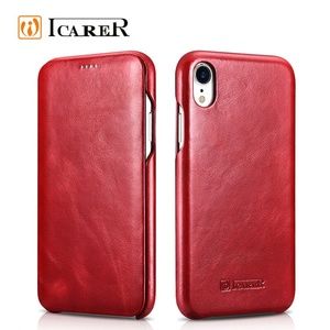iPhone XR Vintage Folio Genuine Leather Case 6.1 "